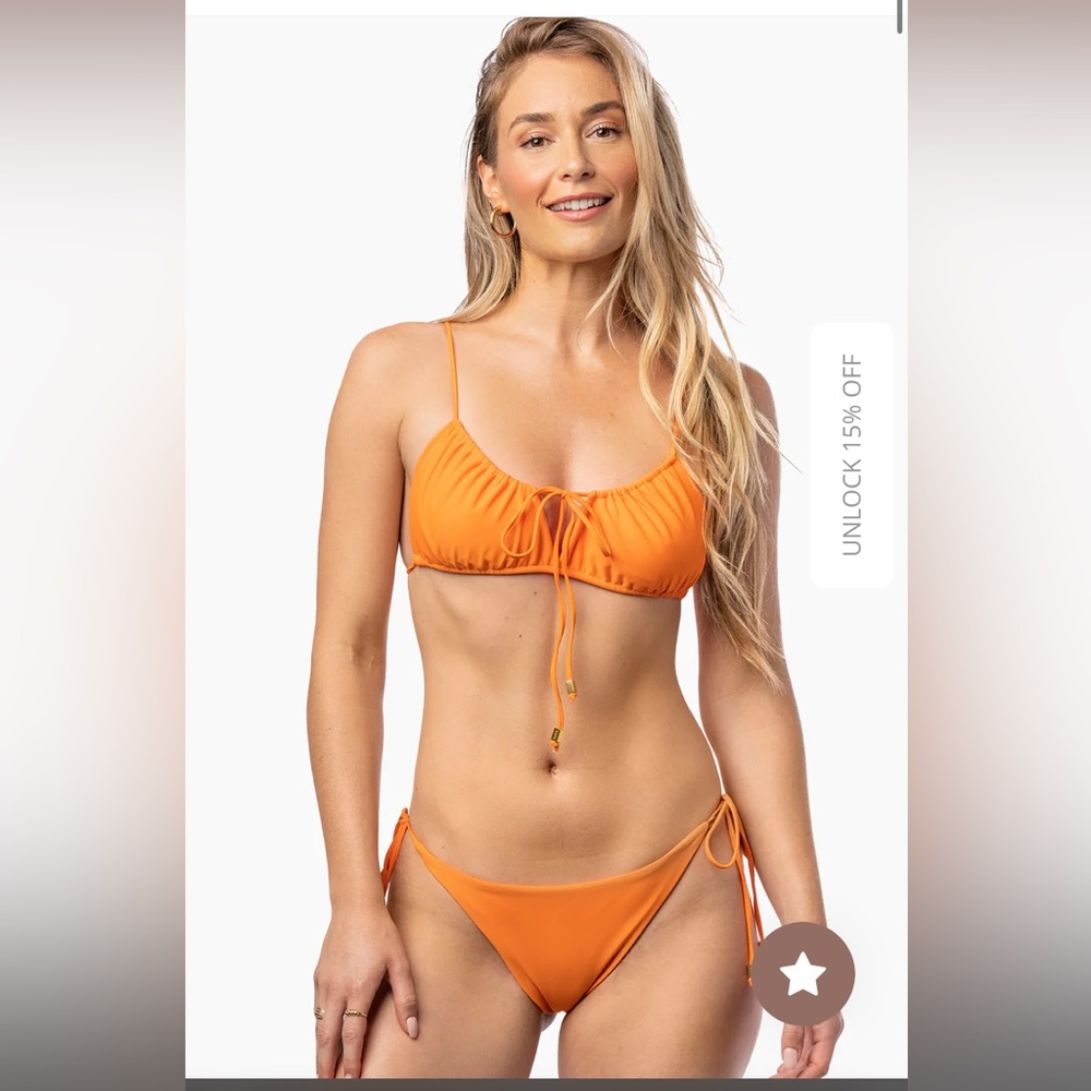 BRAND NEW BOTTOM Serei Swim Bikini Bottom - Arun in Tangerine/Orange size XS